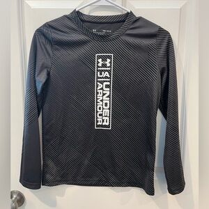 Youth Medium Boys Under Armor HeatGear Mock Long Sleeve